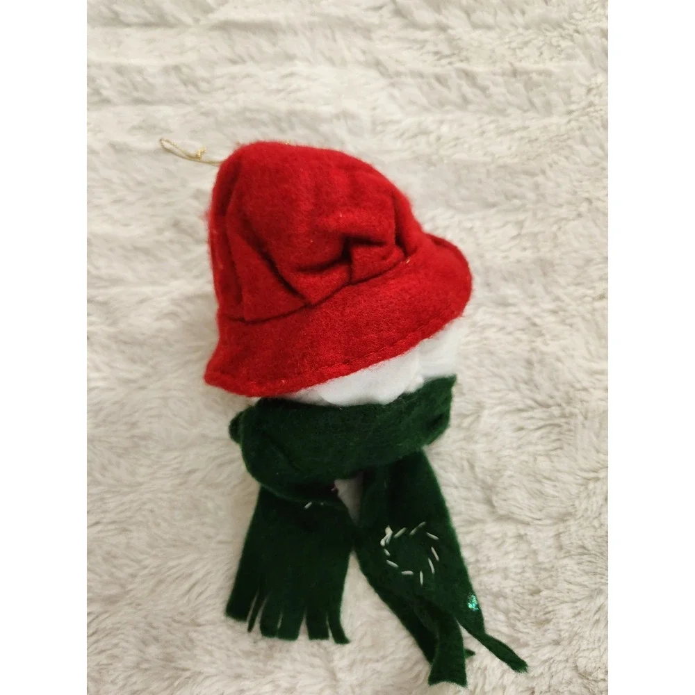 Fabric Christmas Ornament Snowman‎ Head W/ Scarf 6